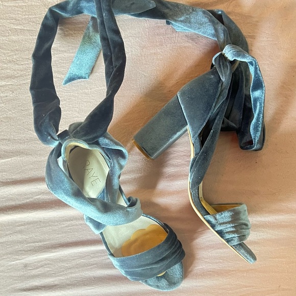 Raye Mia Velvet Blue Strappy Lace Up Heels - Picture 7 of 13
